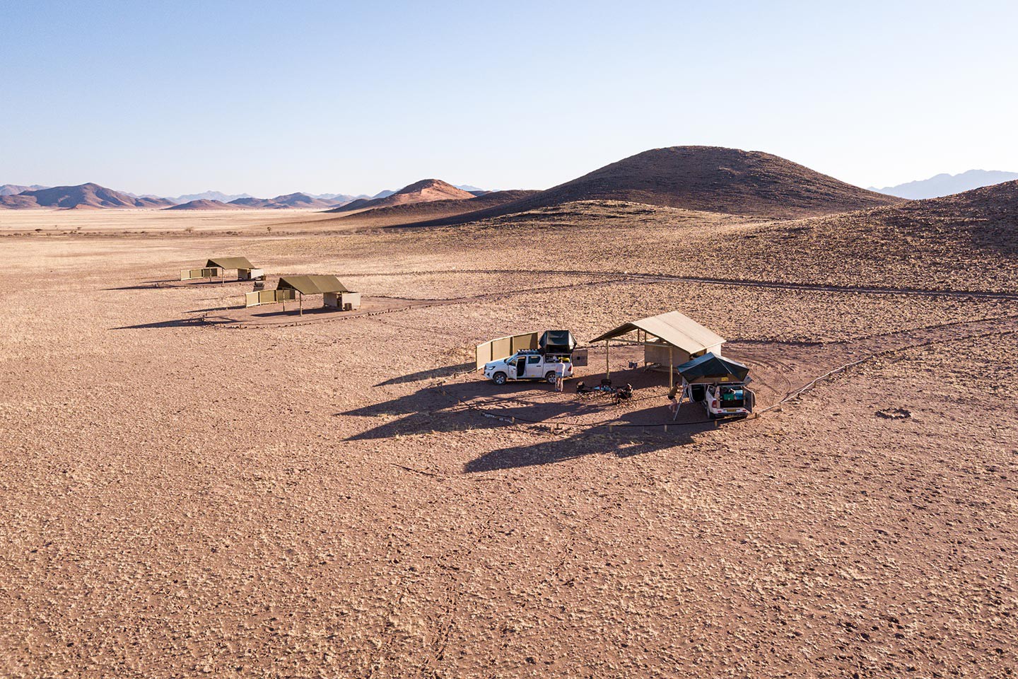 Kampeerreis per 4x4-auto door Namibië